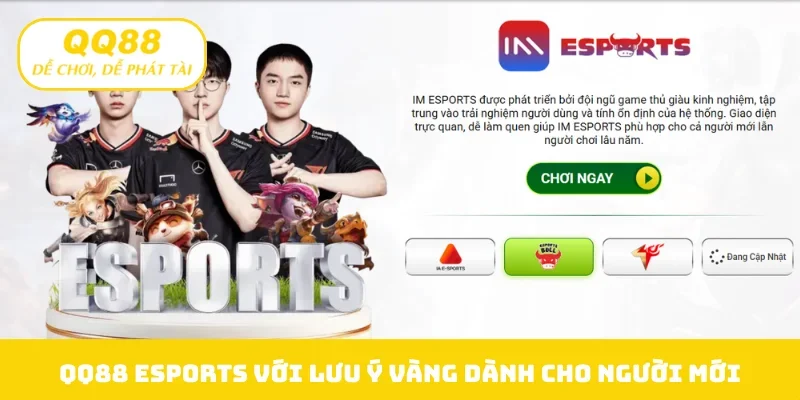 QQ88 eSports với lưu ý vàng dành cho người mới